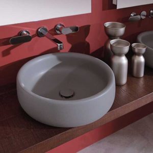 Bonola lavabo BN50A da appoggio o su colonna 50cm flaminia ceramiche