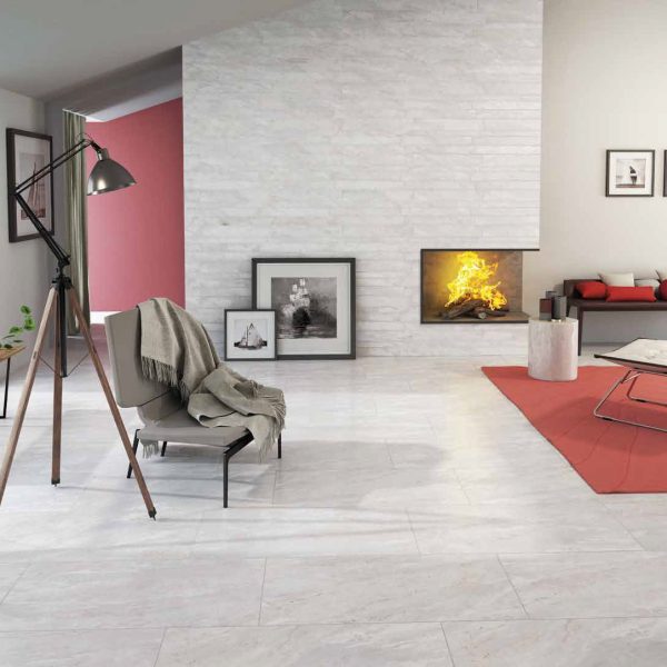 Piastrelle effetto pietra pavimenti e rivestimenti Colore White Serie DOLOMITE Monocibec